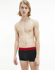 Calvin Klein Trunk Boxershorts 3-Pack in Rood, Groen, Blauw