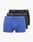 Calvin Klein Trunk Boxershorts 3-Pack in Zwart, Blauw