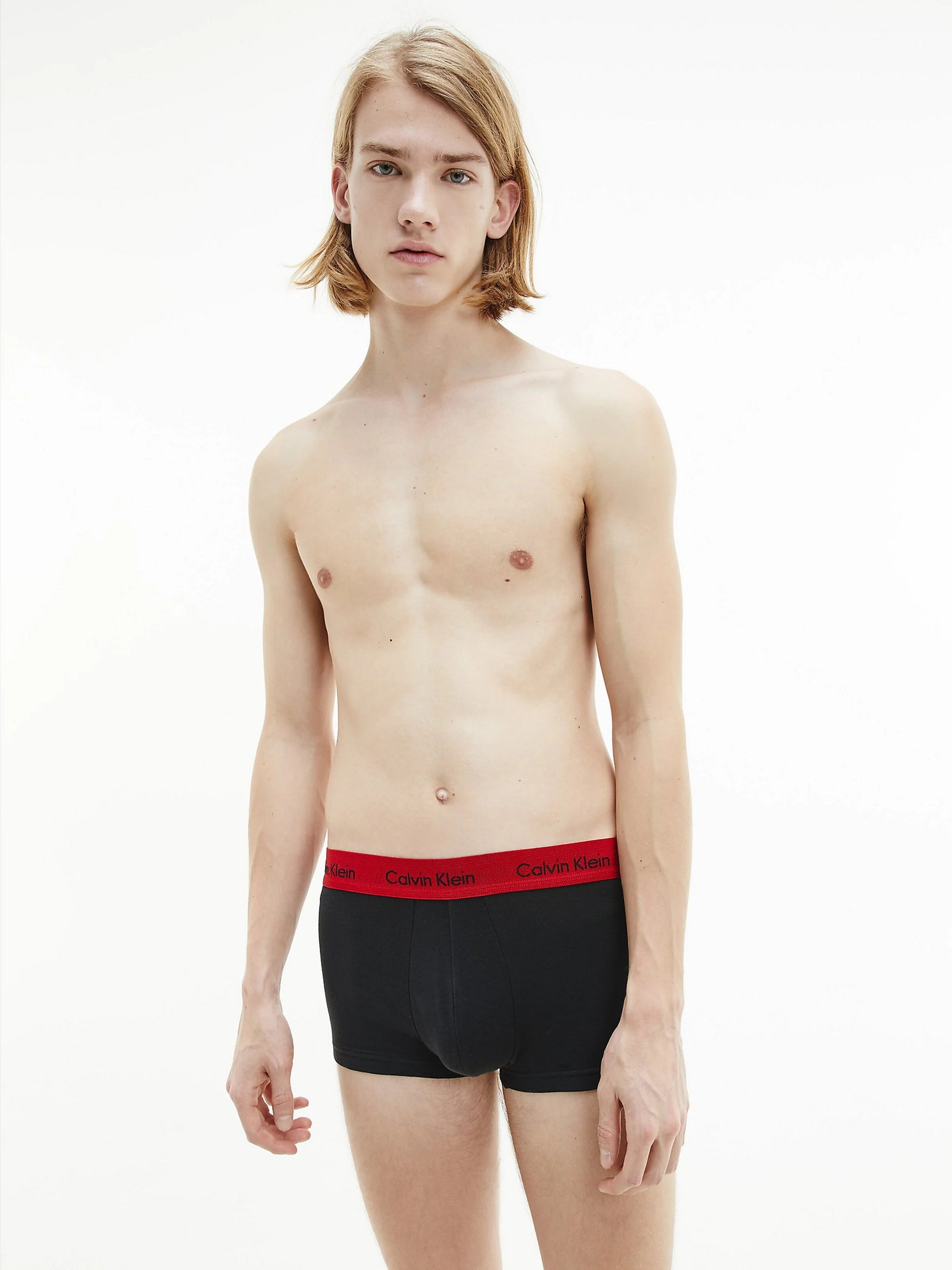 Calvin Klein Trunk Boxershorts 3-Pack in Rood, Groen, Blauw