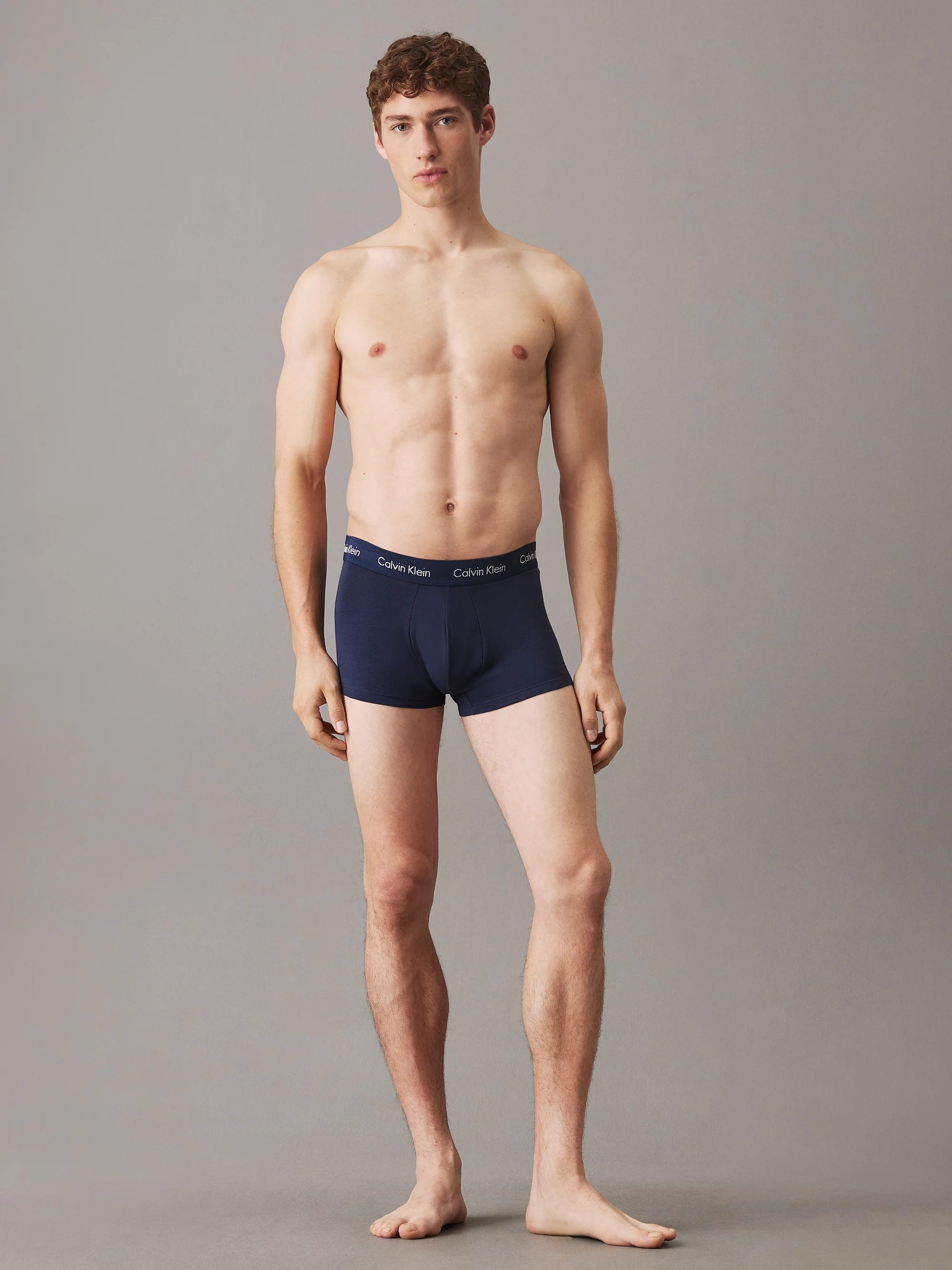 Calvin Klein Trunk Boxershorts 3-Pack in Zwart, Blauw