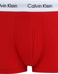 Calvin Klein Trunk Boxershorts 3-Pack in Wit, Rood, Blauw