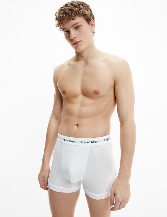 Calvin Klein Trunk Boxershorts 3-Pack in Grijs, Zwart, Wit