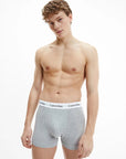 Calvin Klein Trunk Boxershorts 3-Pack in Grijs, Zwart, Wit