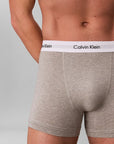Calvin Klein Trunk Boxershorts 3-Pack in Grijs, Zwart, Wit