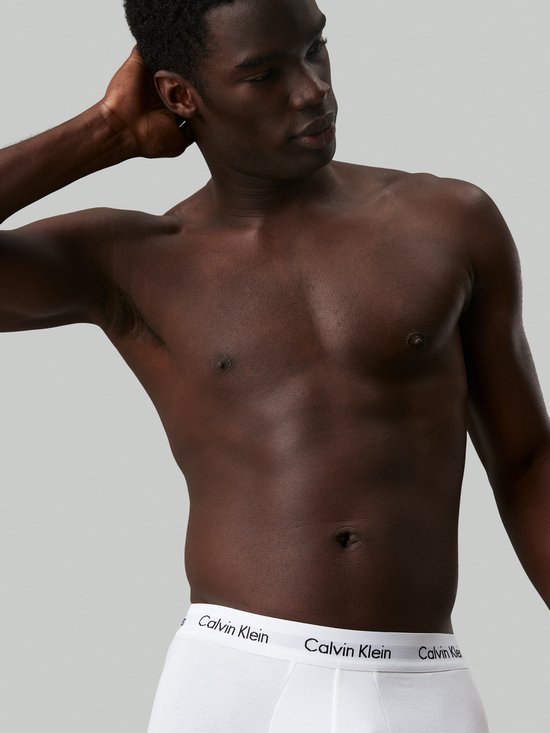 Calvin Klein Trunk Boxershorts 3-Pack in Wit, Rood, Blauw