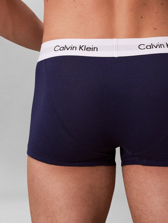 Calvin Klein Trunk Boxershorts 3-Pack in Wit, Rood, Blauw