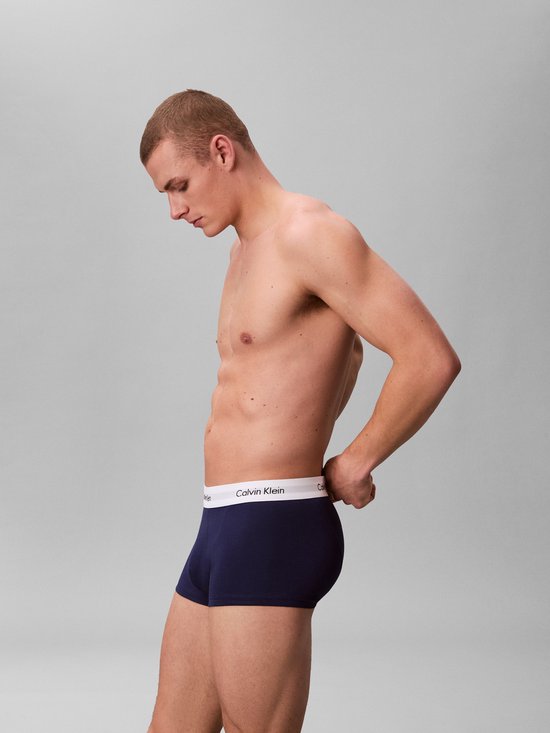 Calvin Klein Trunk Boxershorts 3-Pack in Wit, Rood, Blauw
