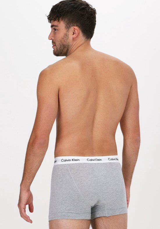 Calvin Klein Trunk Boxershorts 3-Pack in Grijs, Zwart, Wit